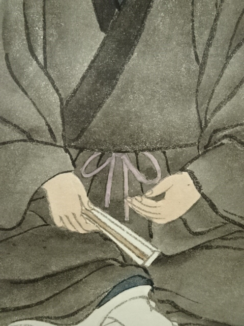 道具 ] - 道具 前大徳 中村戒仙（雪山）筆 利休居士肖像 肉筆紙本掛軸